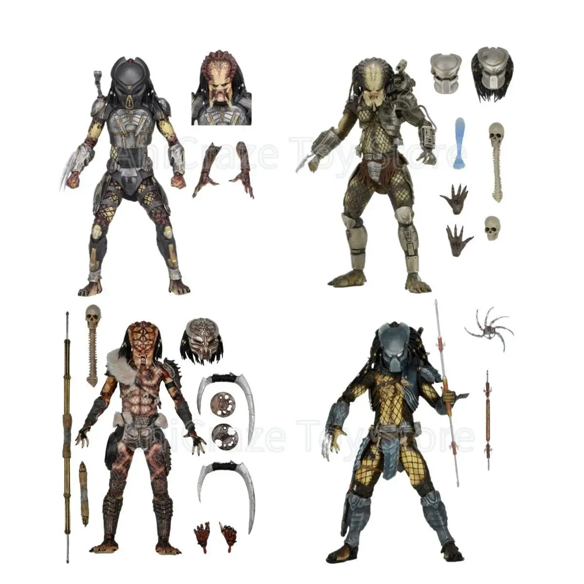 2026 new hot item NECA Predators Jungle Hunter Action Figure Collectible Model Toys Ultimate Elder: The Golden Angel Ultimate Fugitive Predator