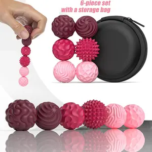 Silicone Magnetic Balls,6 PCS Stress Relief Multi-Colored Ball for Autism ADHD Anxiety,Fidget Toys for Kids Adults, Anxiety Fidgets, Quiet Office Desk Toy with Texture, Massage Balls for Hands, Gifts for Teens