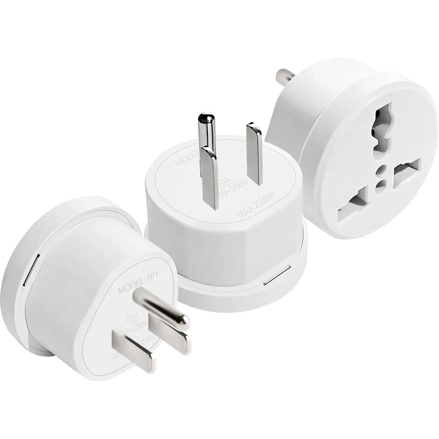 UK to  Plug Adapter, Type B International Power Adaptor Compatible with Plugs from , India and Other Countries 3-Packs