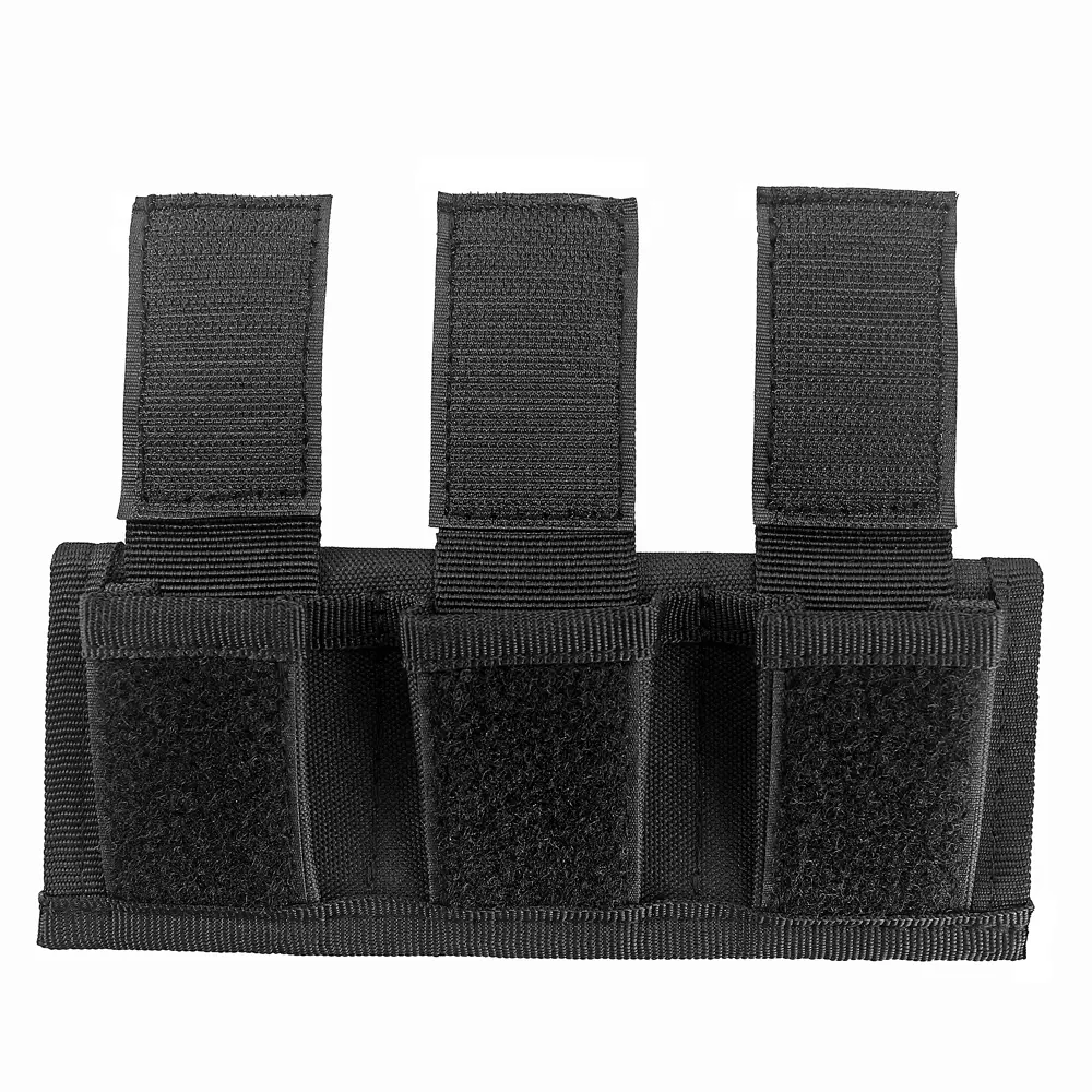 Tactical Triple Speedloader Pouch Revolver Fits .22 .38 .357 .44 Mag 5 & 6 Shots