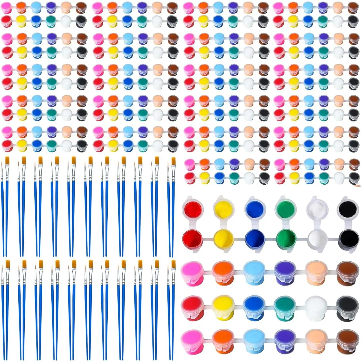 25 Pack Mini Acrylic Paint Set, 350 PCS Kids Paint Kit Container Strips Storage, 12 Colors Acrylic Paints Strips for Kids&Adults Craft Paint for Home Classroom Party Favors Painting Gifts (350)fidget toys