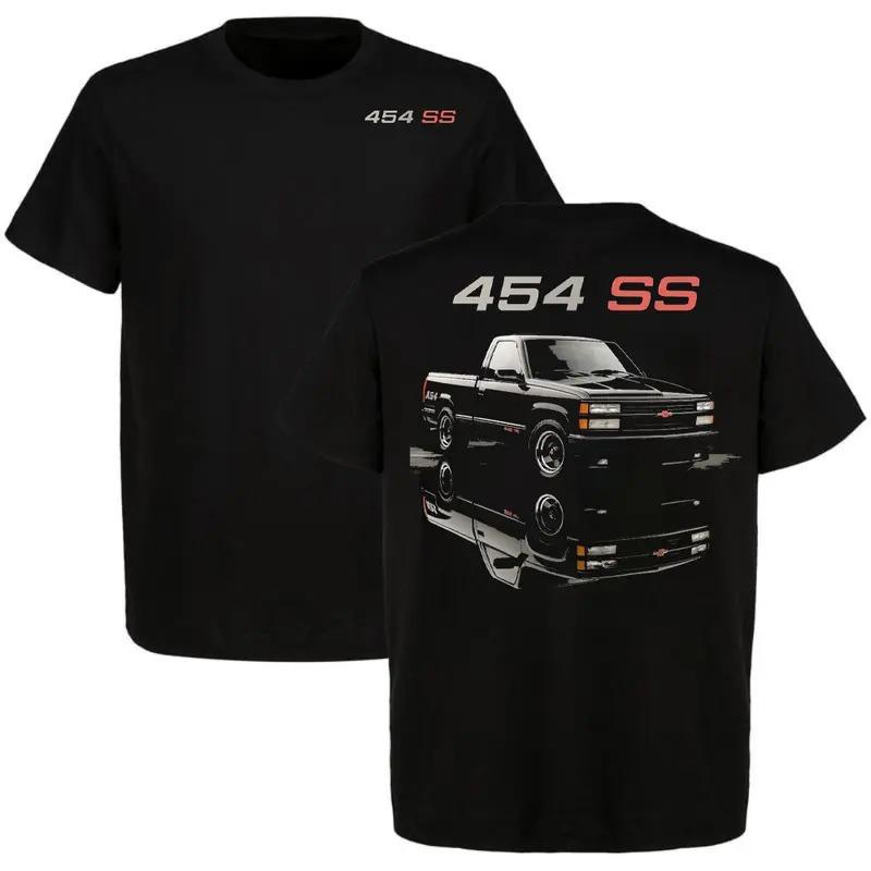 Chevy Dual Threat 454 SS The OG Performance Truck T-Shirt/Hoodie, Full Colour T-Shirt Unisex Ultra Cotton T-Shirt OBS Trucks Cotton Short Sleeve Streetwear Top Menswear Car Enthusiast Gift For Men[Hell Star]