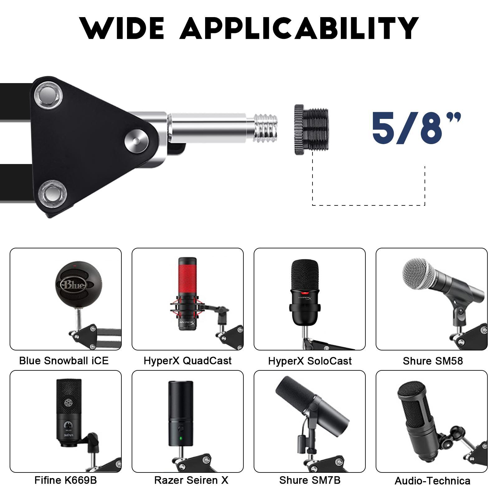 AK-35 microphone bracket arm-professional suspension boom telescopic bracket | compatible with Blue Yeti/ Snowball/Quadrcast/Elgato | Live recording artifact | Tik Tok /TikTok/K song/game anchor is required.