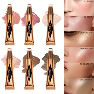 A 6-Piece Contour, Highlight, And Blush Set With A Lightweight Texture, Easy To Blend And Spread, Seamlessly Fuses With The Skin To Create A Naturally Sculpted And Radiant Look Makeup Set