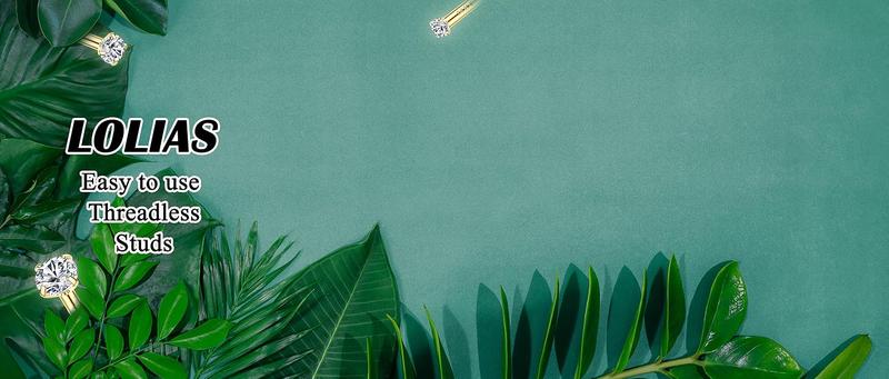 LOLIAS 20G 18G 16G Threadless Nose Studs Rings for Women Men 316L Surgical Steel Push in Flat Back Earrings CZ Lip Labret Nose Rings Studs Cartilage Helix Conch Medusa Nostril Tragus Piercing Jewelry 6mm 8mm 10mm Length