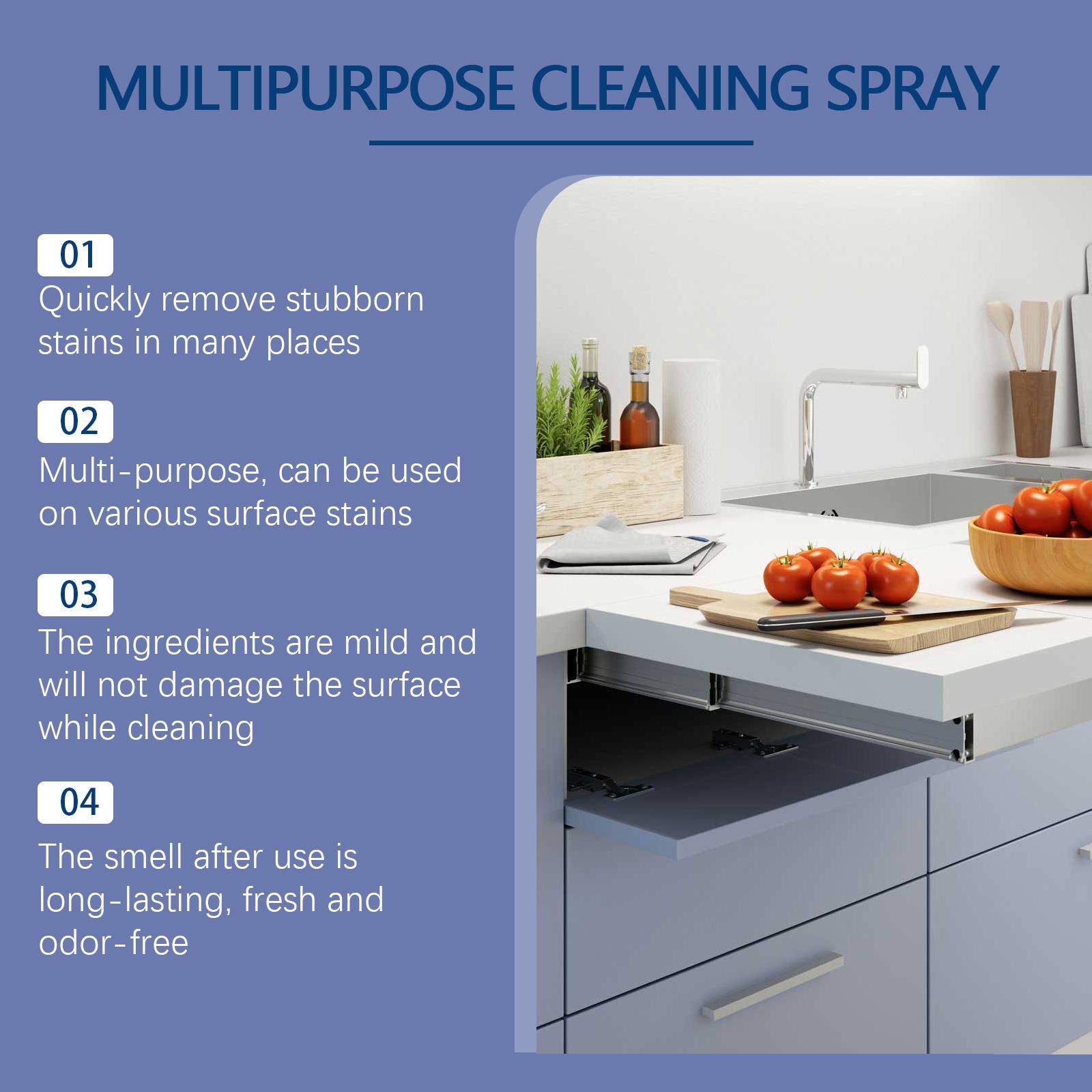 Jue Fish Multi-Function Cleaning Spray, Kitchen Heavy Oil Tile Stains Multi-Effect Cleaning Household Cleaner