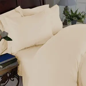 Elegant Soft 4-Piece Bed Sheet Set - 1500 Hotel Quality Microfiber, Wrinkle & Fade Resistant, Includes Flat Sheet, Fitted Sheet and 2 Pillowcases, Queen, Authentic Tan