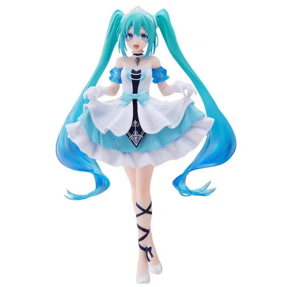 20cm Desktop Cute Hatsune Miku Kwaii Style Anime Figure Toys PVC Model Collector Doll