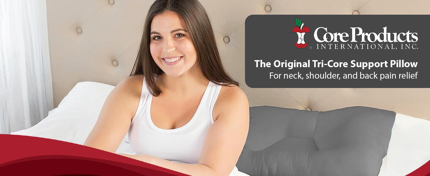 Tri-Core Cervical Pillow – Firm Orthopedic Neck Pillow for Pain Relief ...