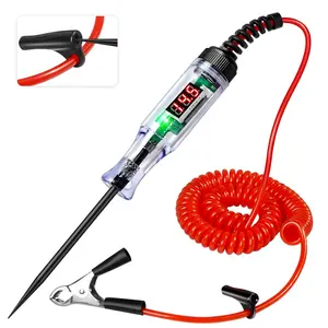 Automotive Test Light with 5-90V LED Digital Display,Auto Circuit Tester with Voltmeter & Dual Color Polarity Indicate, Electric Test Pen W/Stainless Probe for Car/Truck/SUV Checker