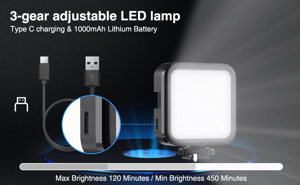 Vlogging Kit for iPhone Android, 53" Phone Tripod with Microphone, LED Light, Wireless Remote, Vlogging Camera for  Starter