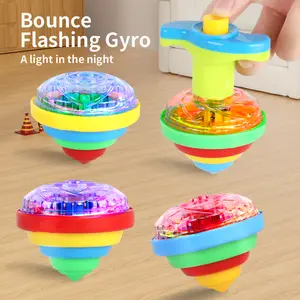 LED Glow Spinning Top 1pcs Colorful Flashing Light Fidget Toy For Kids Boys Girls Birthday Party Favors Sensory Play Indoor Outdoor Fun Rotating Gyroscope Toy Antistress fidgets toys stress relief toys Anti-stress toys