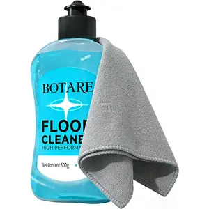 Cleaner Liquid for Mopping, Deep Solution for Wood,,Tile,Laminate,Marble & Porcelain &,Ocean Scent,17.6 Fl Oz Each(1 Bottle+1 Cloth)