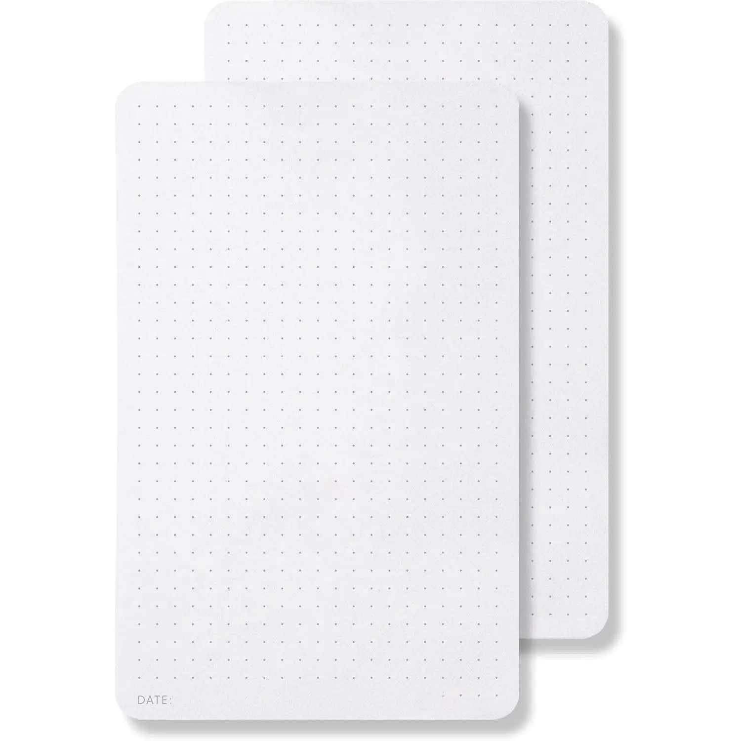 Dot Grid Small Desk Notepad 2 Pack, 3.9" x 6.3" | Minimalist Dotted Memo Note Pads with  Thick Paper