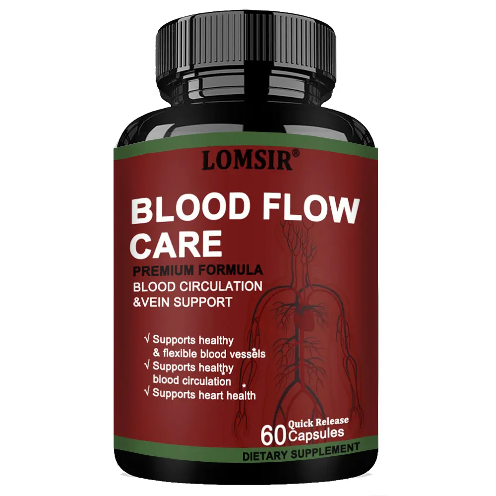 Blood Flow Care - Circulation& Vein Support Supplement for Healthy Legs & Heart - High Bioactivity Diosmin, Butcher's Broom and more - 60 Capsules