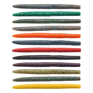 DeepJaw Outfitters 50pcs stick bait bundle Salt Impregnated High Density Senko Soft Worm Bass Fishing Lures