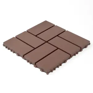 Polypropylene Plastic Interlocking Decking Tiles (44 Packs), 12in x 12in x 0.8in, 0.75lbs, Solid & Reliable Strong Load-Bearing Waterproof All-Weather Flooring, Easy-to-Install for Indoor/Outdoor Backyard, Pool Areas