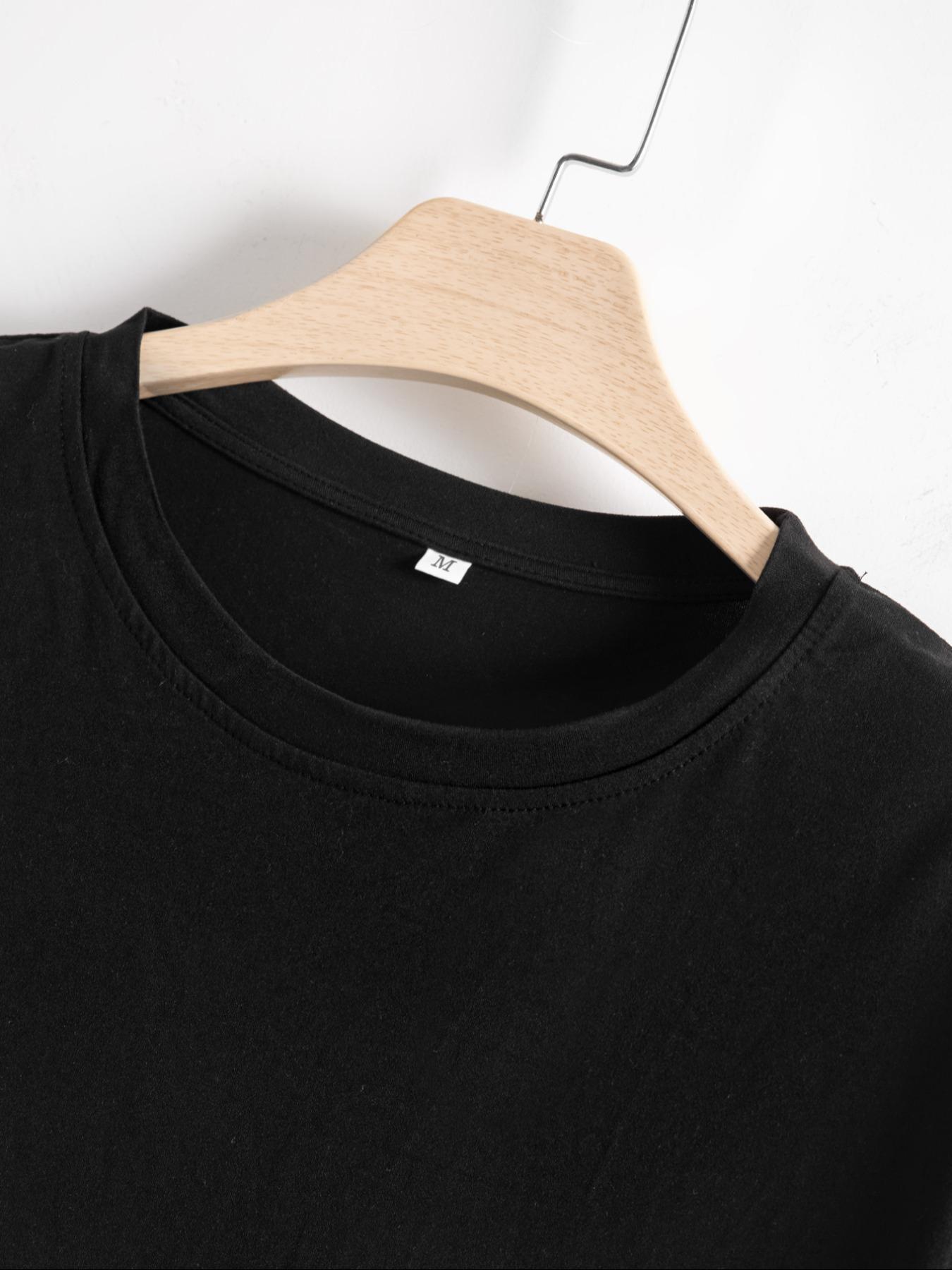 Men's Regular Fit Letter Print Round Neck Sleep Tee, Casual Soft Comfortable Short Sleeve Crew Neck Sleep Top For Daily Wear, Sleepwear & Loungewear For All Seasons