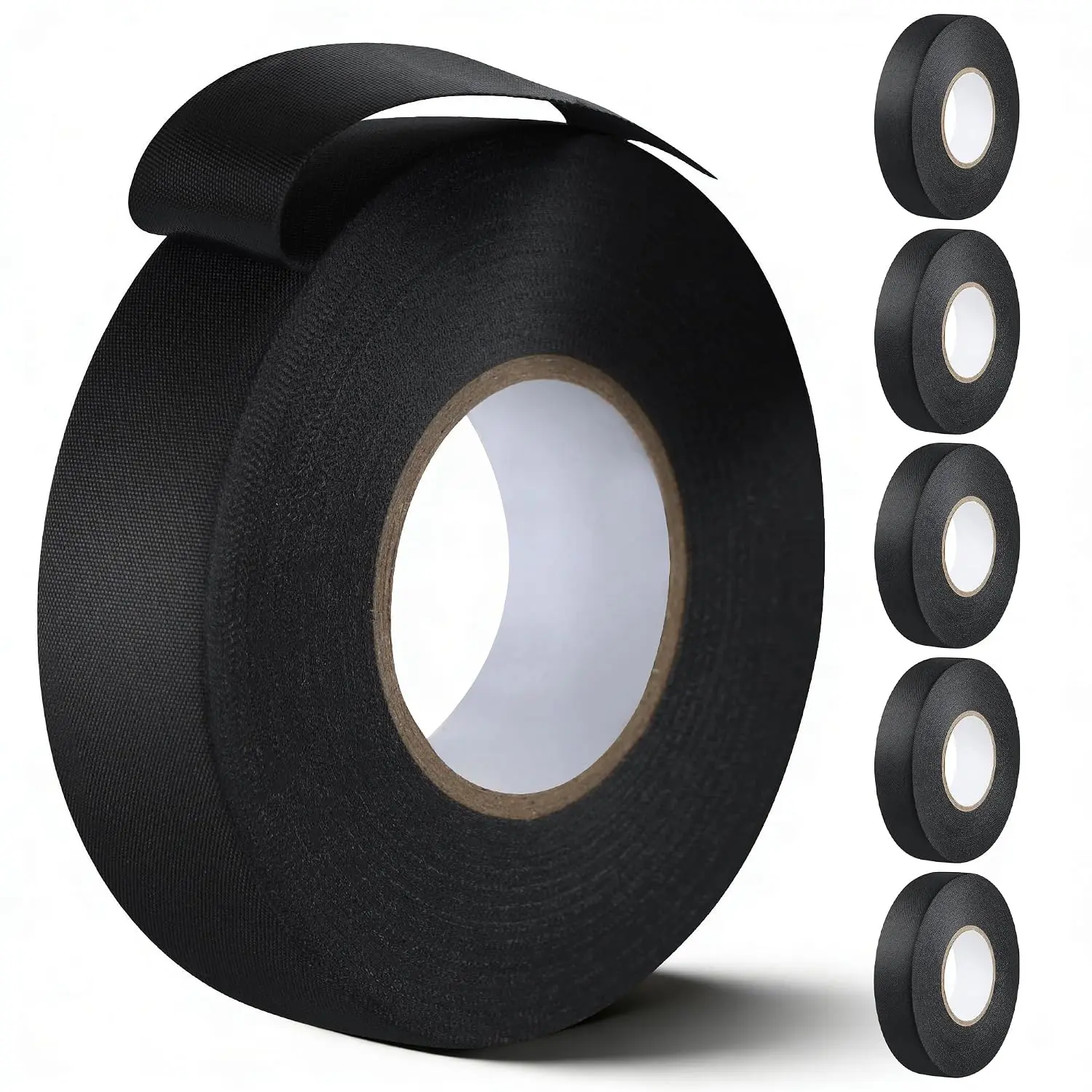 6-Pack Wire Harness Tape, Cloth Electrical Tape Automotive, Thicked 9.8 mil x 3/4 in x 66ft, No  Fabric High Temp Wiring Loom Tapes, B106