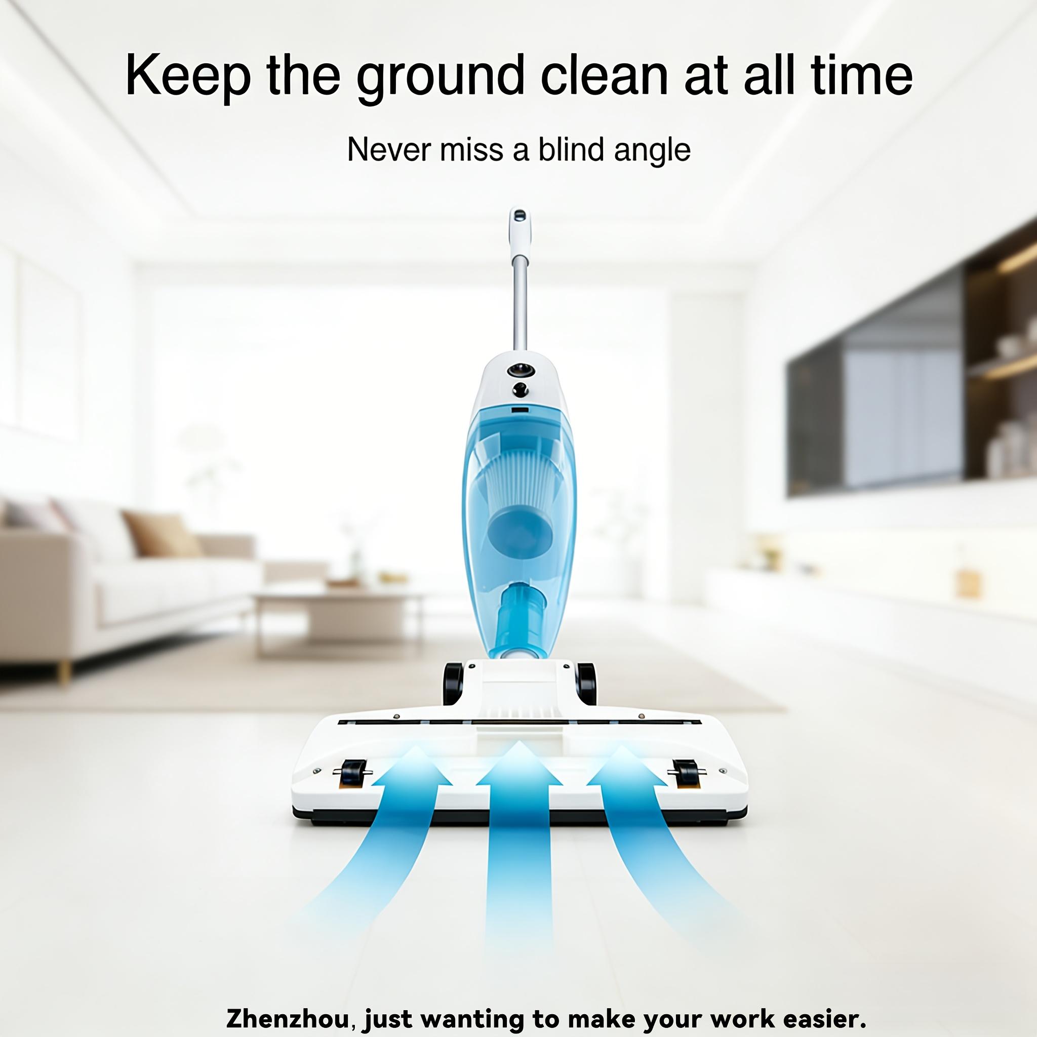 500W Corded Stick Vacuum Cleaner Gift 9 Accessories, 15KPa Powerful Suction 2-in-1 Lightweight Handheld Vacuum with HEPA Filter, Quiet Portable Dust Buster for Hard Floor, Carpet, Pet Hair, Sofa & Dorm, Blue