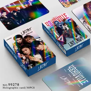 30Pcs Laser Foil Cards LNGSHOT 4SHOBOIZ Vol.2 4SHOVILLE Album Kpop Idol Lomo Cards