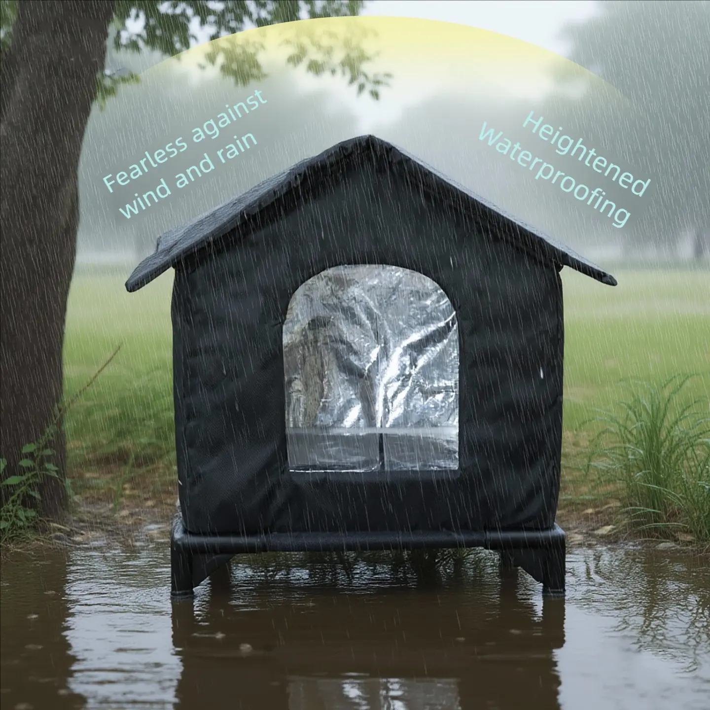 Outdoor Cat House, Winter Cat Shelter, Waterproof and Moisture-Proof, Easy to Clean, Suitable for Pets, From Wanderingsgrange