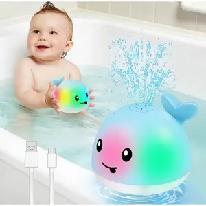 Baby Bath Toys, Light Up Whale Sprinkler Bath Toys for Kids Ages 1-3, Toddler Pool Water Table Toy Bathtub Fountain Toy for Toddler 6-12-18 Months, Birthday 1 Year Old Boys Girls Giftsfidget toys