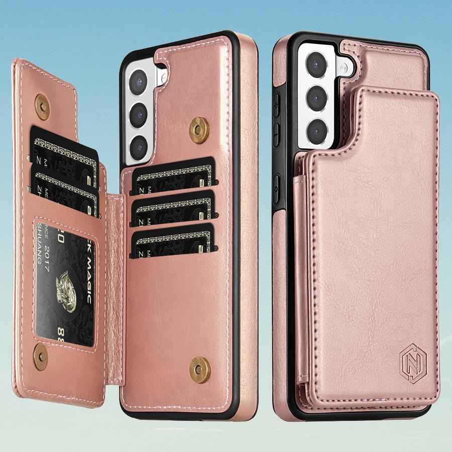 Wallet RFID Blocking Layer Protect Anti-Theft Magnetic Leather Case For Samsung Galaxy A15 A16 A17 A26 A35 A36 A53 A54 A55 A56