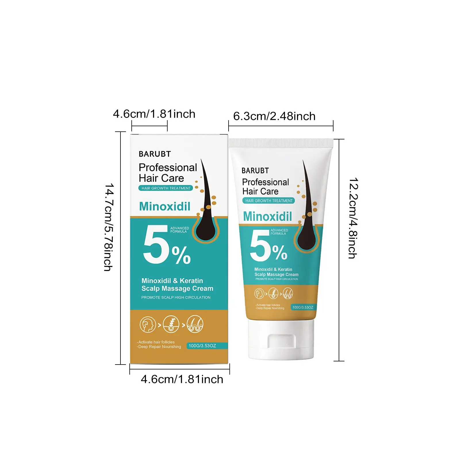 5% Minoxidil Hair Growth Scalp Massage Cream with Keratin & Ginger for Men Women Prevents Loss Repairs Follicles Promotes Fast Regrowth Strengthens Roots Hair Growth Products