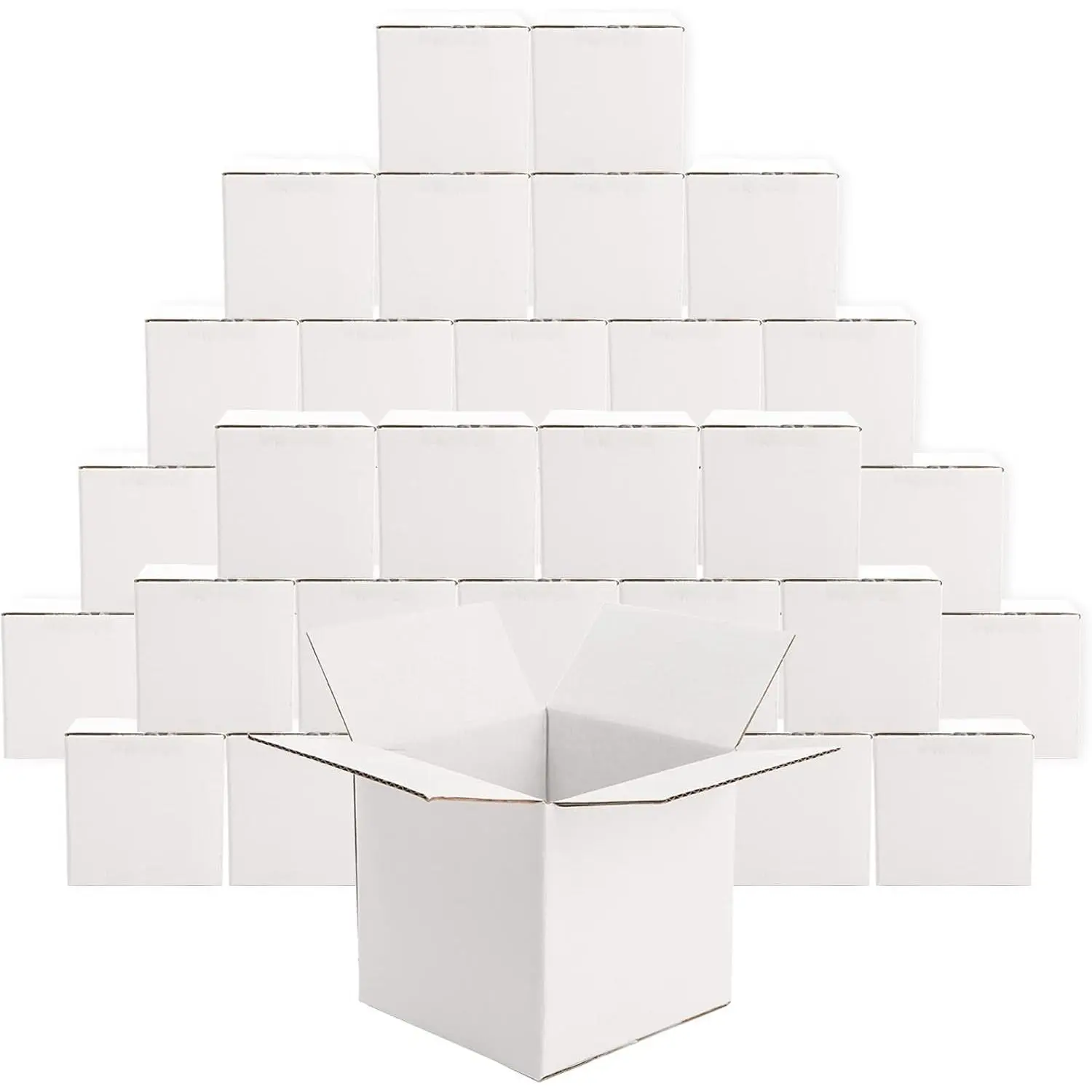 40 Pack Small Shipping Boxes, 4 x 4 x 4 Inches White Corrugated Cardboard Box, Mailing Box for Shipping, Packing Storage, Gift Box, Recyclable