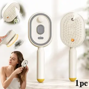 2026 New Rechargeable Steam Hair Straightener Brush, Electric Detangling Steam Hair Brush, Thermal Brush Straightener, Anti-Static Reduce Frizz Nourish Hair Portable Steam Hair Styling Brush For Travel Home Use