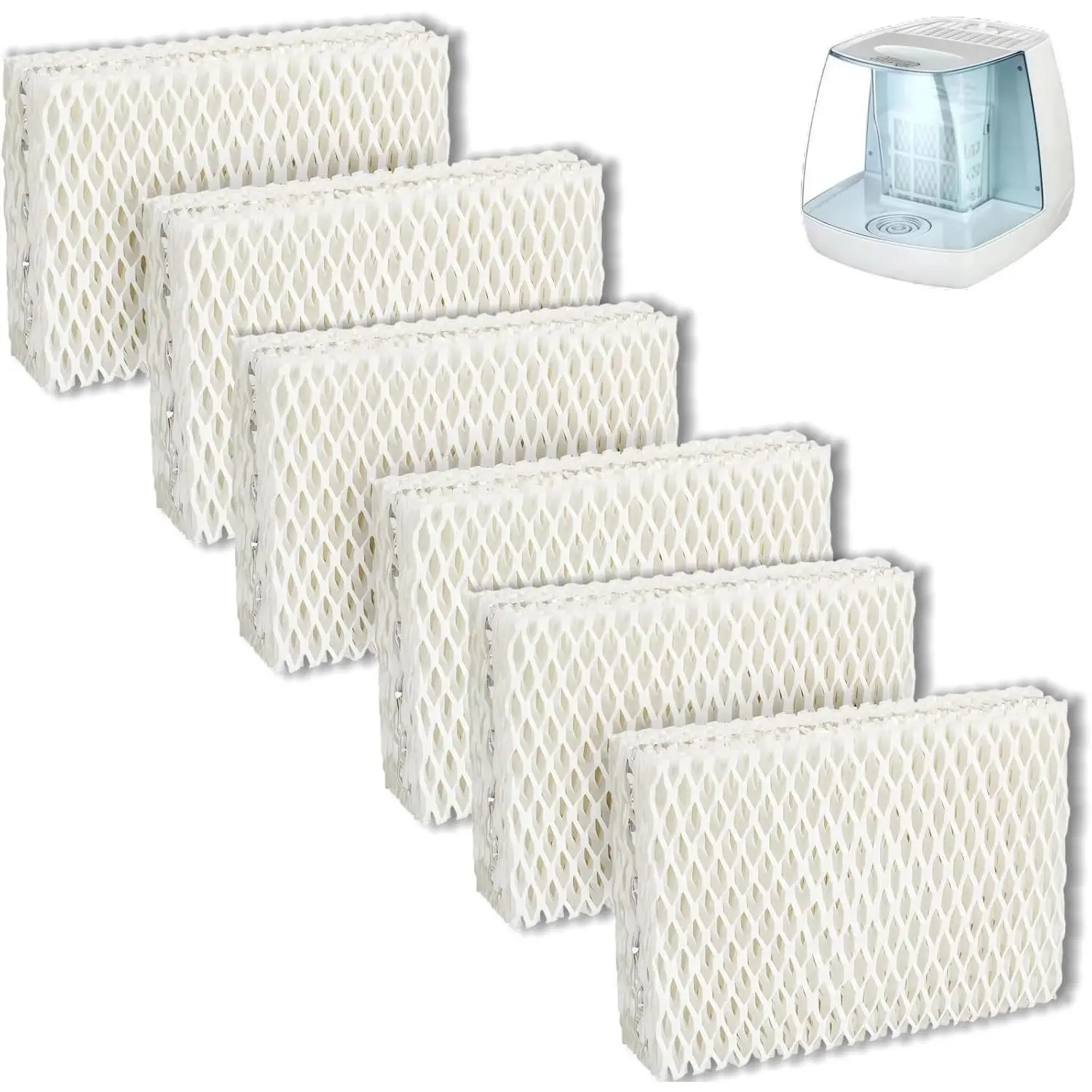 6 Pack WF813 Humidifier Filter Replacement Compatible with Equate EQ-2119-UL EQWF813 PCWF813 Relion RCM-832 RCM-832N ProCare PCCM-832N Cool Mist Humidifier Replacement Filter