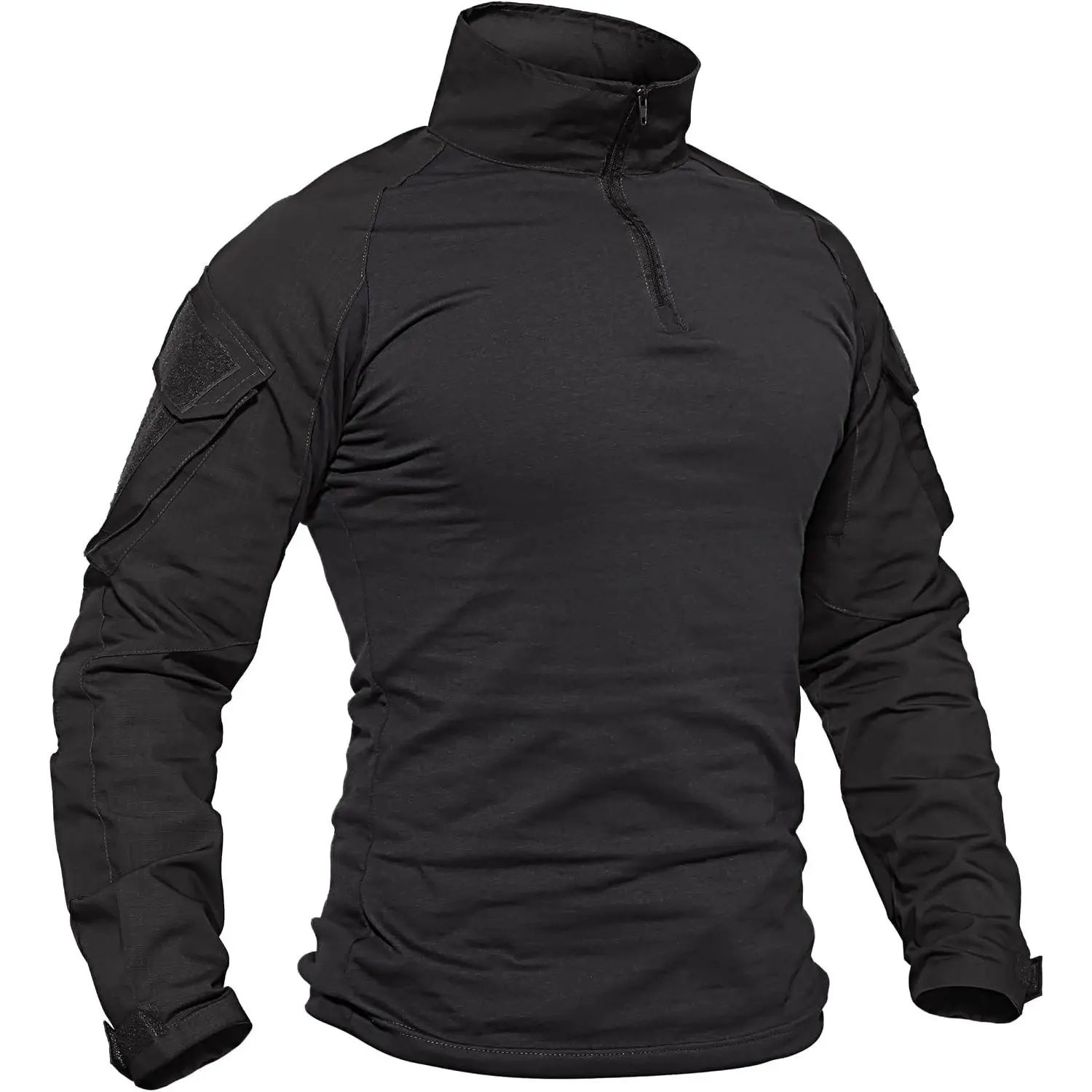 Men's Tactical Long Sleeve 1/4 Zip Combat Shirt for Airsoft Hiking(Gift)