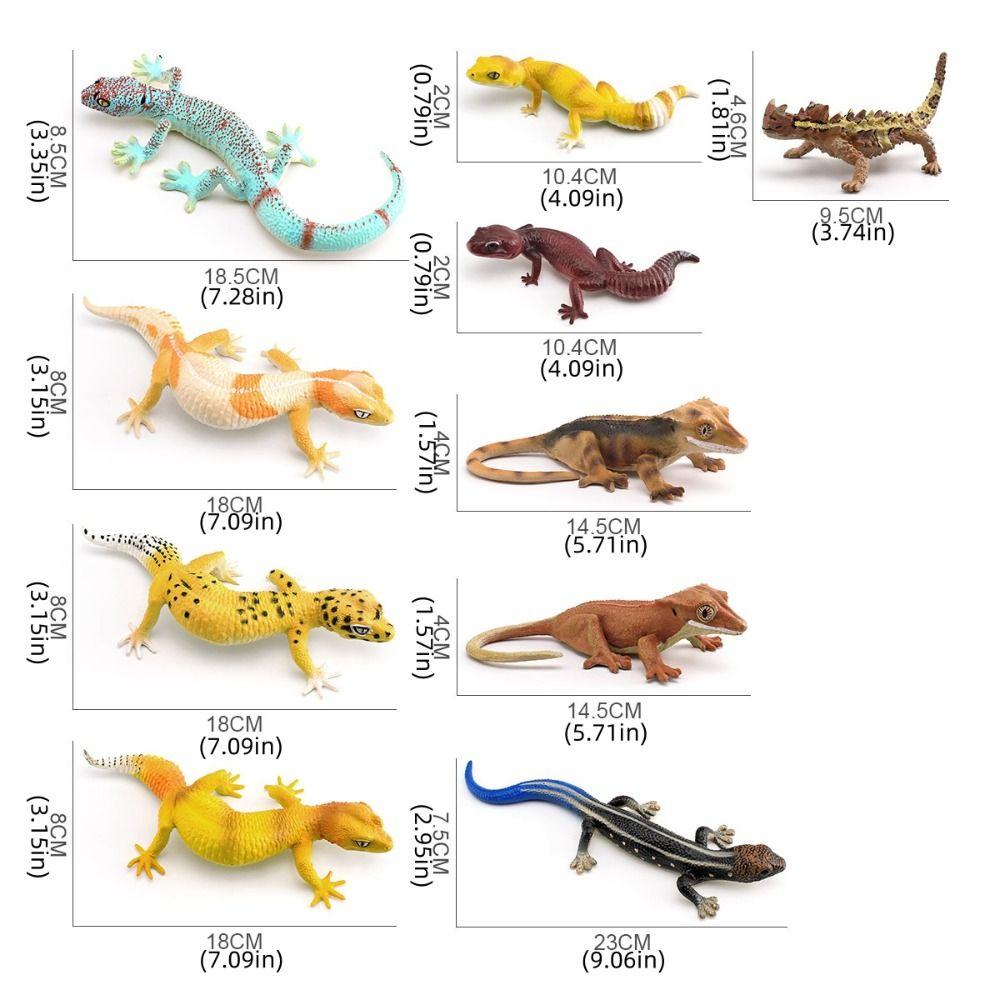 Simulation Lizard Model Figurines Miniature Educational Reptile Animals Figures PVC Material Congnitive Gecko Figure
