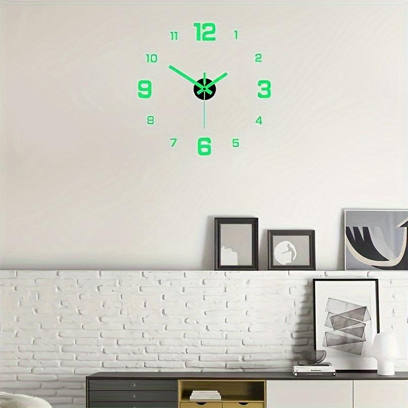 Glow Dark Silent Wall Clock Set, DIY Luminous Numerals Night Light Farmhouse Decor for Living Room Bedroom Father's Day and Mother's Day gifts