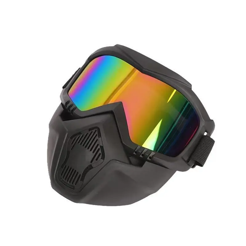 Dustproof Face Shield Goggle Combo | Anti-Sand & UV Protection for MTB, Dirt Bike, Riding &Tactical CS
