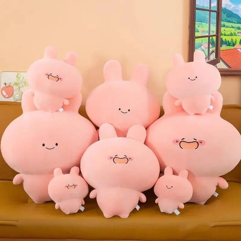 23cm Soothing Plush Doll Pink Rabbit Plush Toy Asamimi Doll Funny Cartoon Stuffed Plush Doll Anime Peripheral Birthday Gift
