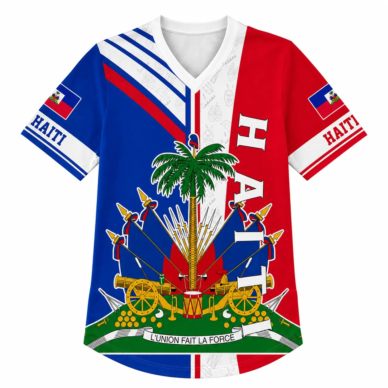 Haiti V Neck Jersey Men Women, Haitian Flag Day Pride Shirt, Short Sleeve Graphic Tee, Red Blue White Summer Outfit, Caribbean Heritage Parade Party Top,Size S-5XL,clothes,outfits,men's wear,men fashion,summer men clothes,fashion men clothes