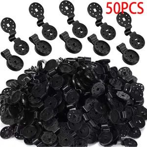 50 Pcs Shade Cloth Clips, Shade Cloth Plastic Clips Greenhouse Shade Cloth Fix Clamp, Windproof Awning Clamp Grip Tarp Clips for Sunshade Net, Anti Bird Netting, Garden Netting, Patio Accessories