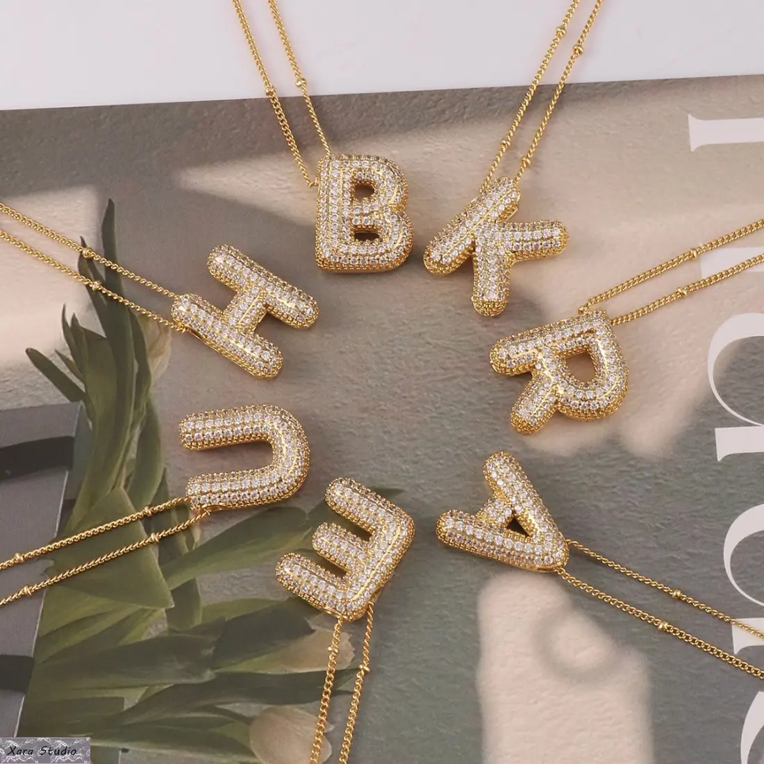 Iced Out Initial Letter Necklace for Women, 26 Alphabet Pendant Chain with Rhinestone Sparkle, Chunky Hip Hop Statement Jewelry, Trendy Personalized Necklace for Streetwear, Parties, Dates & Everyday Looks