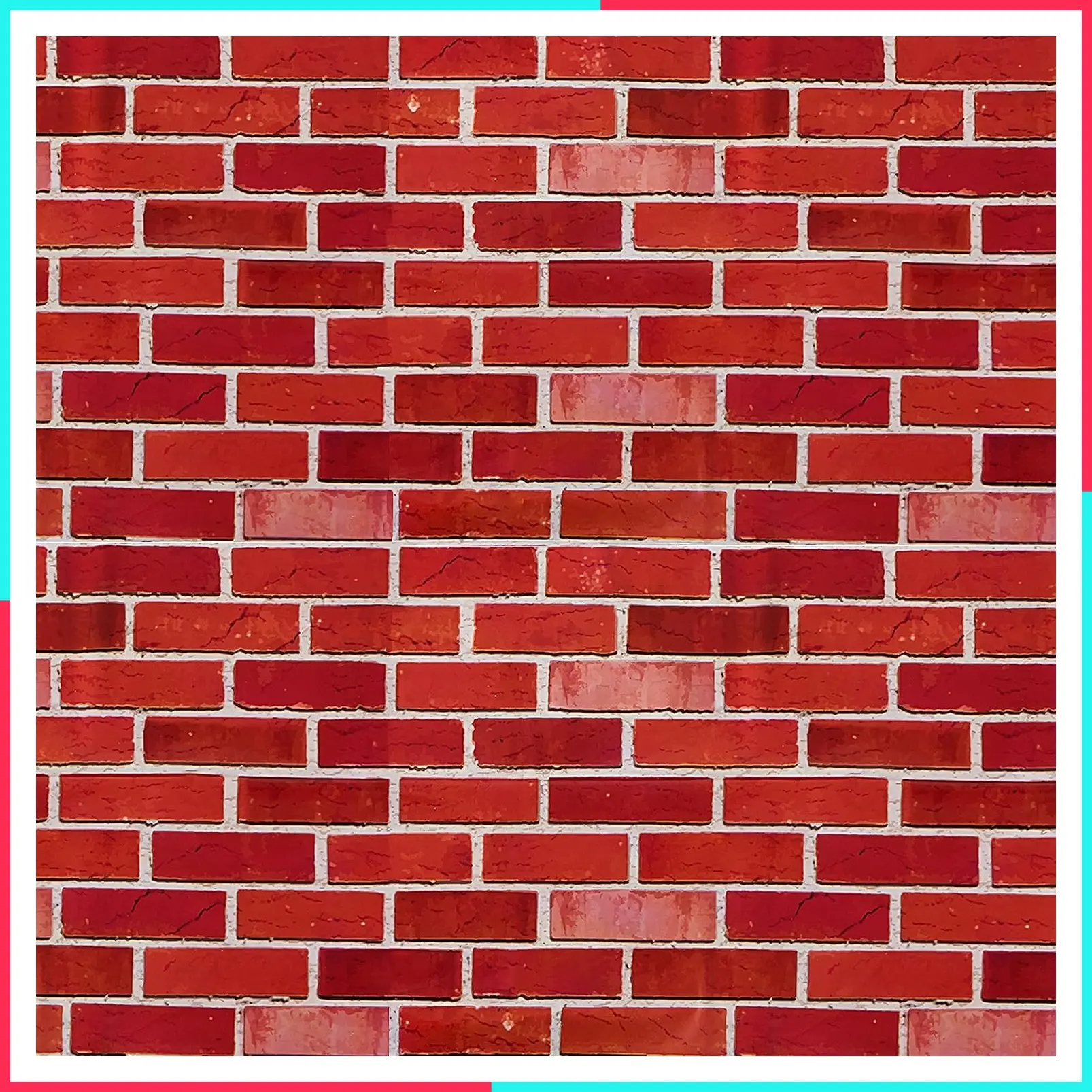Red Brick Wall Backdrop Roll 4 x 30 Ft, Christmas Party Decorations
