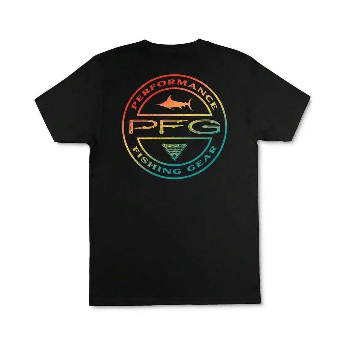 PFG Performance Fishing Marlin Silhouette Printed T-Shirt, Men's Short-Sleeve Casual Outdoor Sports, Daily Wear, Holiday Gift