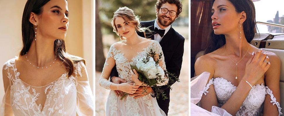 FUNRUN Dainty Wedding Pearl Jewelry Set for Women 14K Gold Plated Adjustable Choker Necklace Bracelet Earrings Wedding Necklace Christmas Day Gift