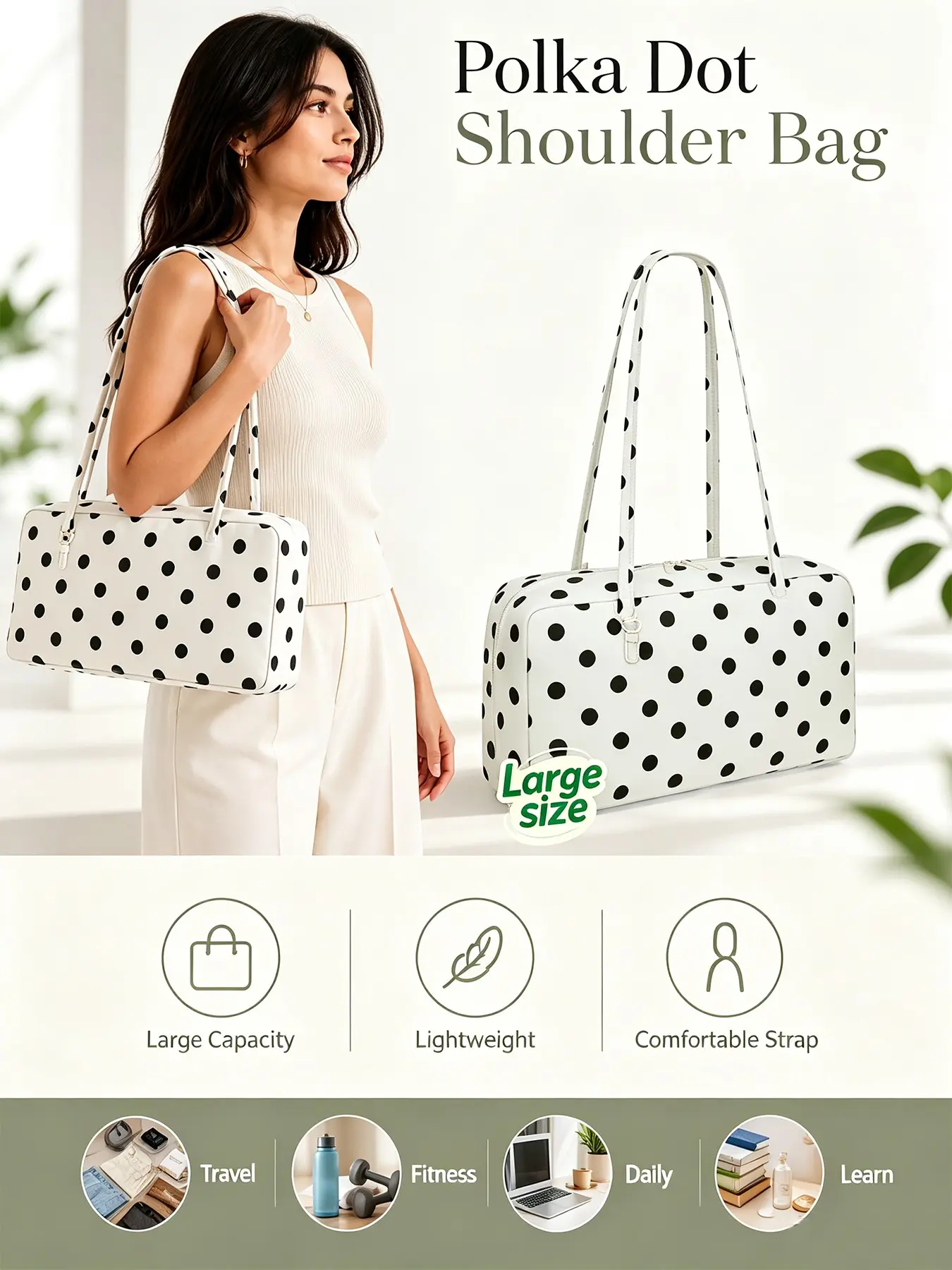 Cute Shoulder Clutch Bag with Charismatic Keychain, Perfect for Shopping, Outdoor Travel, Daily Wear, Large Size, Nylon Material, Handbag Shoulder Bag