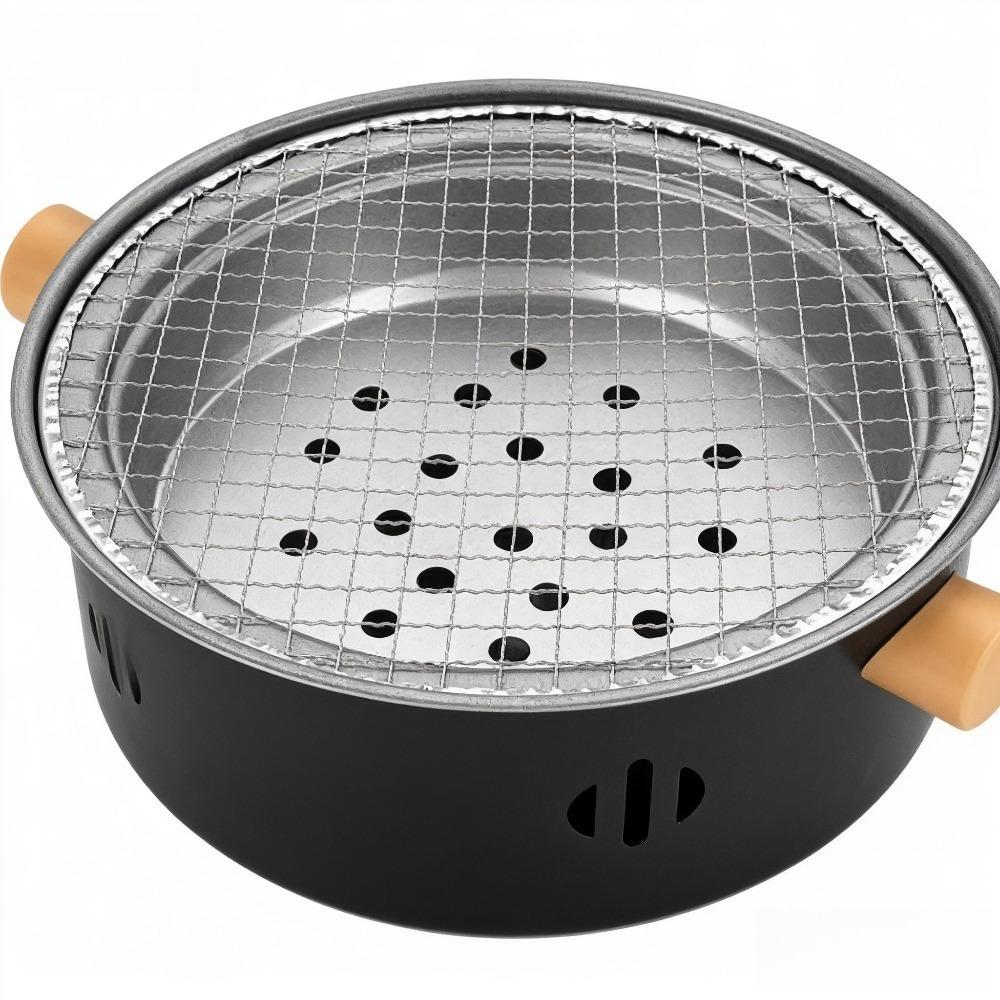 Stainless Steel Charcoal Grill, Portable Charcoal Barbecue Grill, Outdoor Camping, Household Indoor Barbecue Rack, Family Gathering Barbecue Artifact, Essential Charcoal Grill for Holiday Dinners