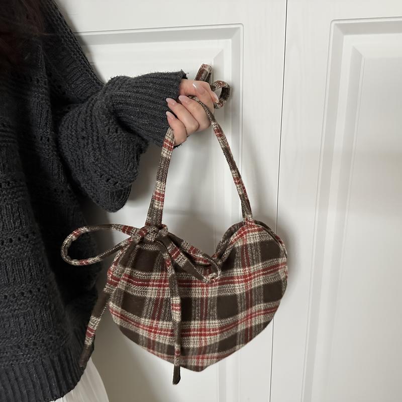 Women's Heart-Shaped Crossbody Bag with Bow and Checkered Pattern - Minimalist Handbag, Fixed Strap Magnetic Closure, Red - Elegant Daily Wallet, Bag, Versatile Fashion Accessory, Durable Fabric shoulder bags Large Soft Color Suede Kisslock Barrel Women's Heart-Shaped Crossbody Bag with Bow and Checkered Pattern - Minimalist Handbag, Fixed Strap Magnetic Closure, Red - Elegant Daily Wallet, Bag, Versatile Fashion Accessory, Durable Fabric shoulder bags Large Soft Color Suede Kisslock Barrel