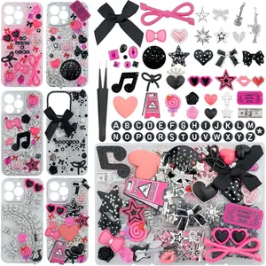 1050 Pcs Junk Phone Case Charms Kit, Charms  Customizing Cases, Kawaii Bow, Letter Beads, Nail Accessories, Flatback Pearls, Rhinestones, Cute Aesthetic Decor  Personalization New model