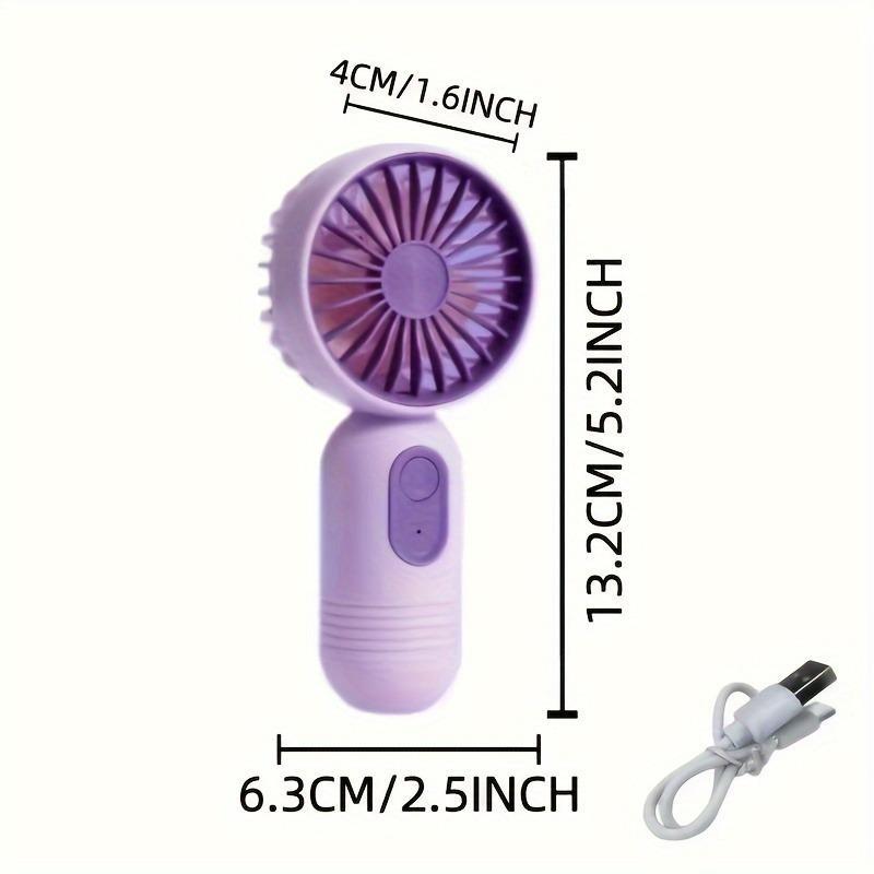 Portable Handheld Fan, 1 Count USB Rechargeable Mini Fan with 3 Speed Setting, Handheld Fan for Makeup, Travel, Beach, Indoor and Outdoor Use, Rechargeable Personal Fan