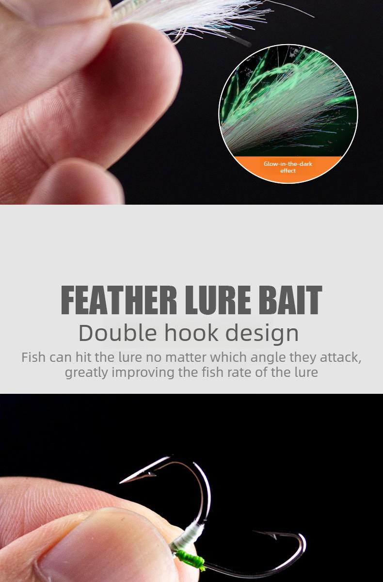 Micro Double Hook Ice Silk Crazy Charlie Fly Lure Casting Aid for Bass Perch Fishing
