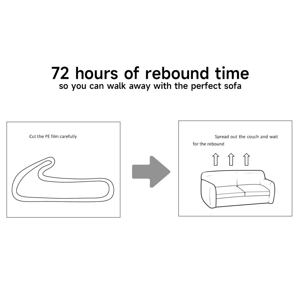 132-inch Modular U-Shaped Sectional Sofa, Comfy 4-Seater Cloud Couches with Chaise Lounge, Boneless Couch Sofa Seat with Striped Corduroy Fabric for Living Room or Bedroom Couch Set, No Assembly Required Sectionals